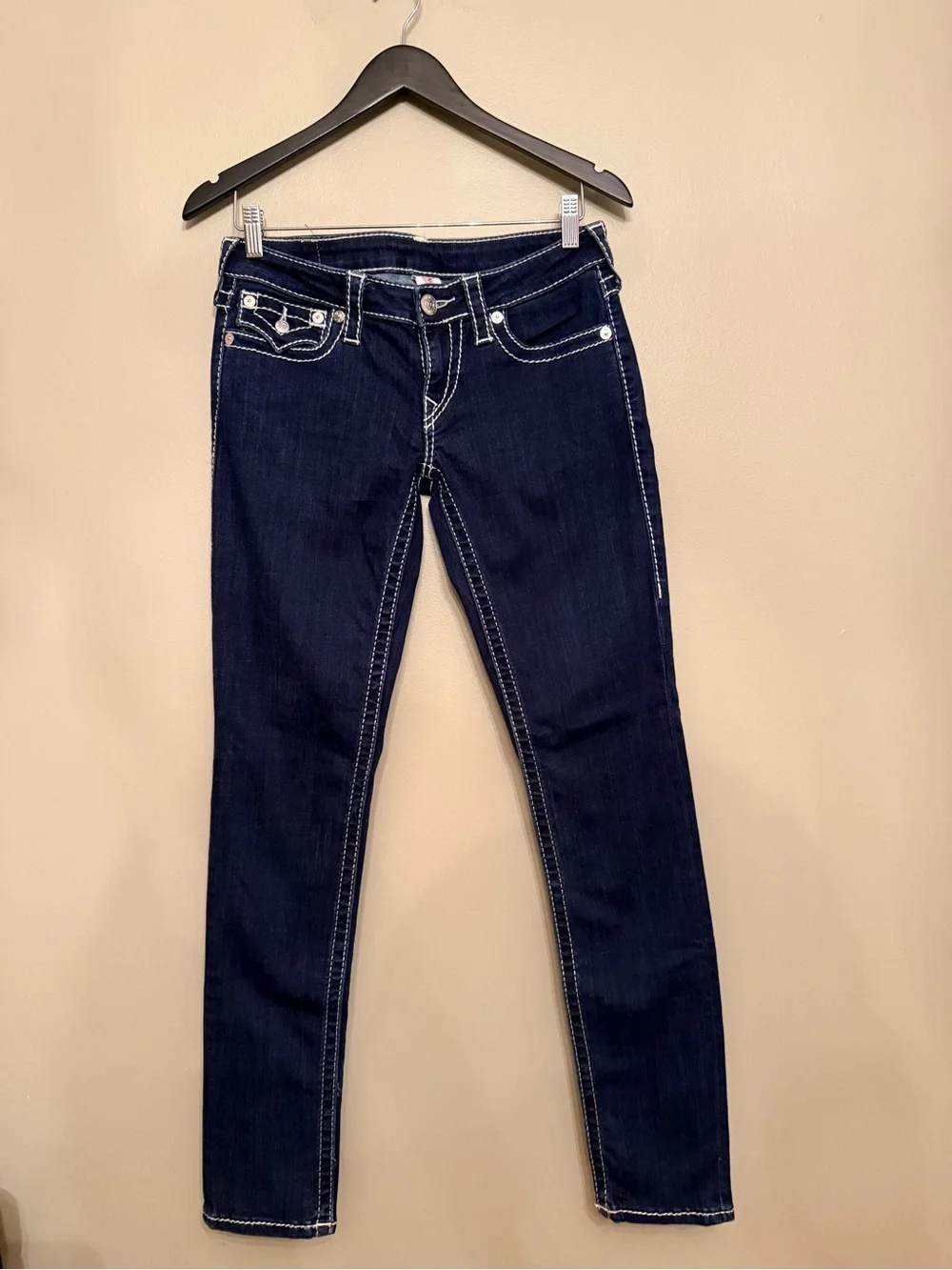 True Religion Naturaline Big T Skinny Flap Jeans Size 28 - Picture 10 of 14